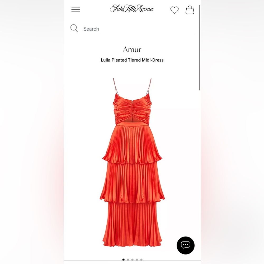 Amur Lulla Pleated Tiered Midi-Dress